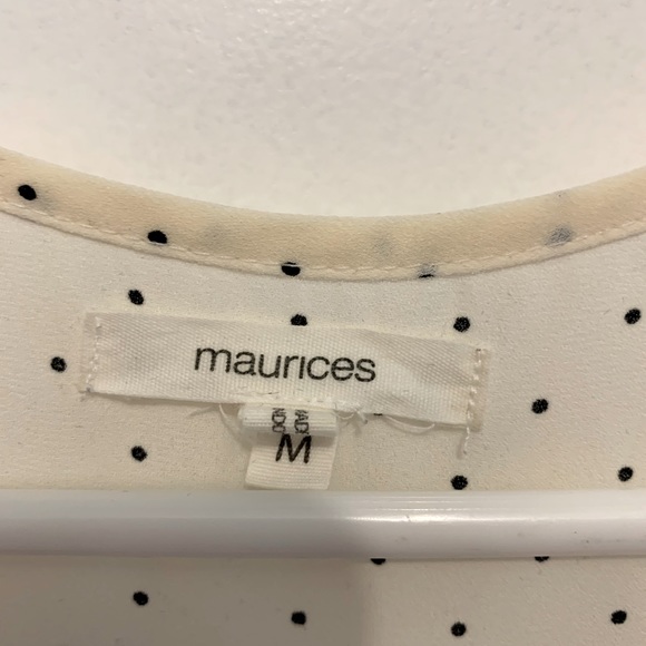 Maurices Cream Business Casual Sleeveless Blouse - Picture 3 of 5
